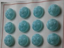  12 Stk Alte Glasknöpfe auf