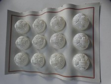 12 Stk Alte Glasknöpfe auf