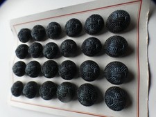 24 Stk Alte Glasknöpfe